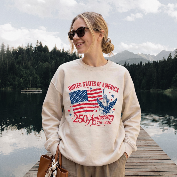 USA 250th Anniversary Beige Sweatshirt S-XL