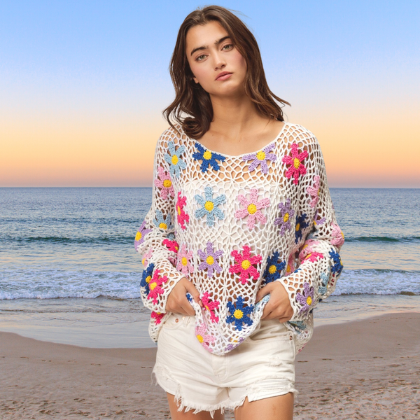 Bobbie Crochet Sweater S-XL