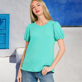 Aqua Ribbed Top S-L