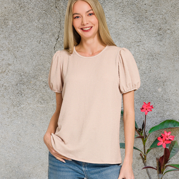 Sand Ribbed Top S-L