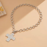 Toggle Front Clasp Cross Necklace