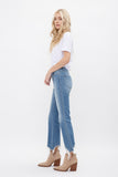 Mica Denim High Rise Crop Flare W/ Uneven Hem