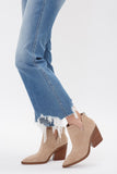 Mica Denim High Rise Crop Flare W/ Uneven Hem