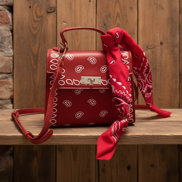 Red Bandana Crossbody/Satchel