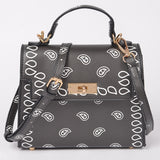 Black Bandana Crossbody/Satchel