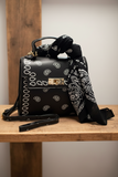 Black Bandana Crossbody/Satchel