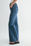 Mica Denim High Rise Wide Leg Side Panel
