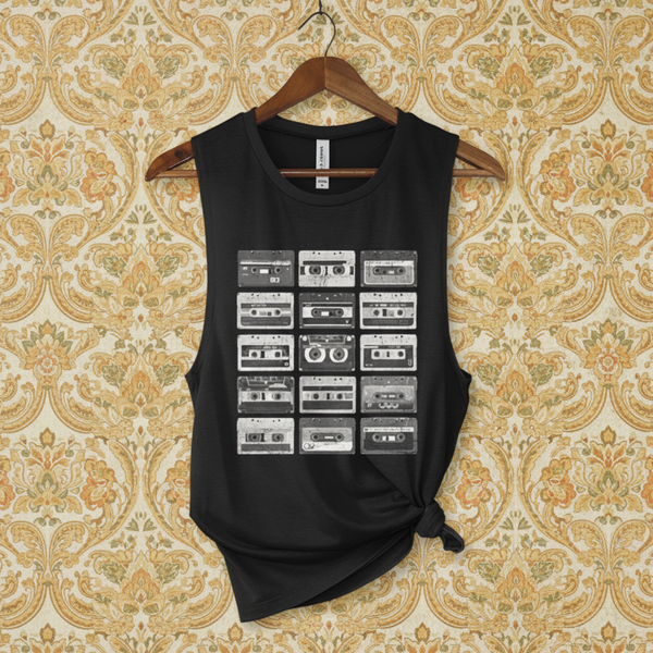 Retro Cassette Tape Tank S-XL