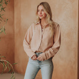 Tan Soft Button Up S-XL