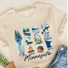 Minnesota Brushstrokes Graphic Tee S-XL