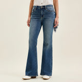 Midrise Jaqueline Flare W/ Triple Needle Back Pkts + Bandana Loop