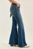 Midrise Jaqueline Flare W/ Triple Needle Back Pkts + Bandana Loop