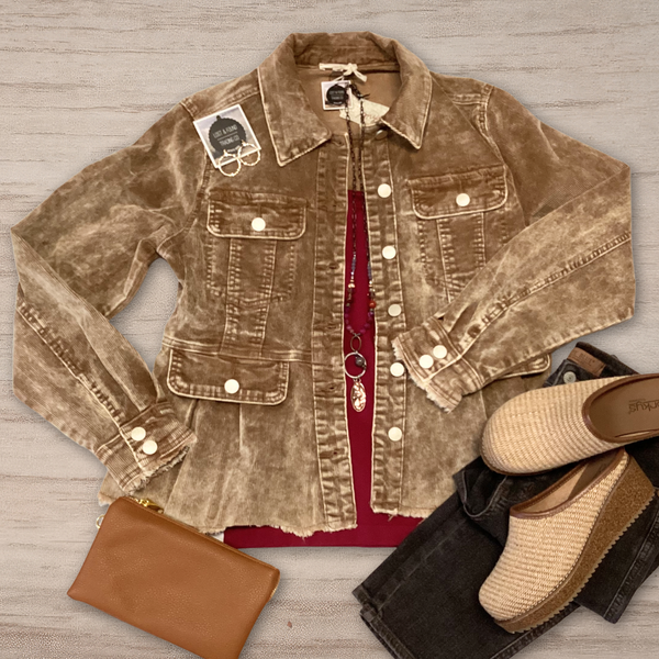 Riley Corduroy Peplum Jacket S-L