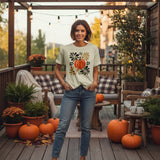 Boho Floral Pumpkin Tee S-XL