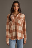 Rust and cream Plaid Soft Button Up S-2XL