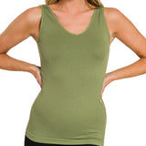 Olive 2 Way Seamless Tank S-XL