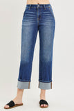 J21 Eleven High Rise Crop Straight Cuffed Jeans
