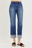 J21 Eleven High Rise Crop Straight Cuffed Jeans