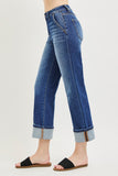 J21 Eleven High Rise Crop Straight Cuffed Jeans