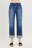 J21 Eleven High Rise Crop Straight Cuffed Jeans