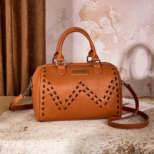 Wrangler Stitch Detail Barrel Satchel