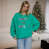 Green Merry & Bright Sweatshirt S-XL