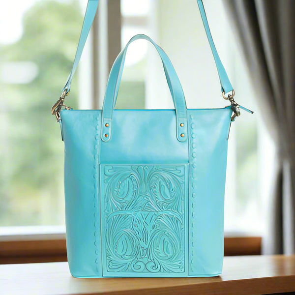 Myra Steerhallow Canyon Shoulder Bag in Turquoise