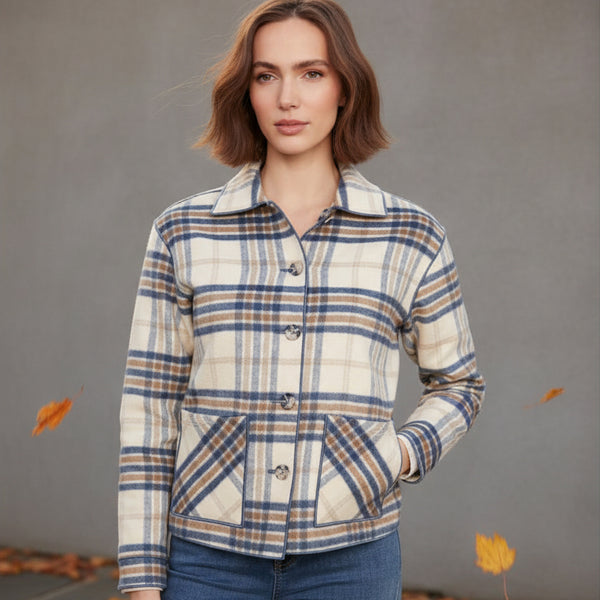 Charlie B. Blue Reversible Plaid Jacket