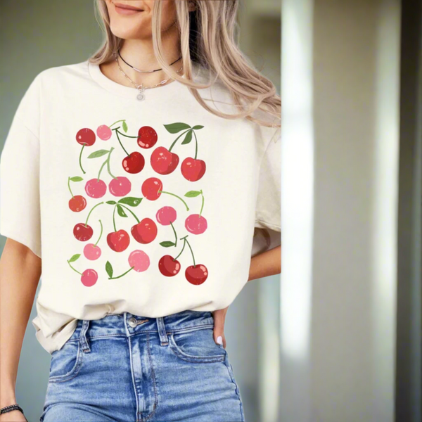 Cherries Oversized Graphic Tee