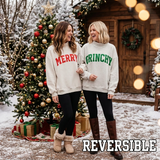 Merry or Grinchy Reversible Mock-neck Sweatshirt
