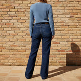Judy Blue High Waist Trouser Wide Leg Dark Denim