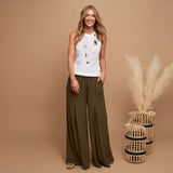 Afton Wide Leg Linen Blend Pants S-XL